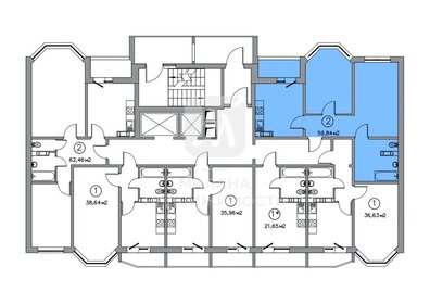 62,3 м², 2-комнатная квартира 4 517 500 ₽ - изображение 31