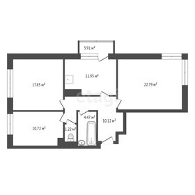 Квартира 81,1 м², 3-комнатная - изображение 1