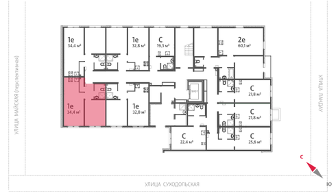 34,4 м², 1-комнатная квартира 3 992 601 ₽ - изображение 23