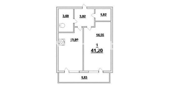 41,2 м², 1-комнатная квартира 7 100 000 ₽ - изображение 72