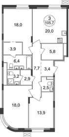 100,6 м², 3-комнатная квартира 22 432 342 ₽ - изображение 48