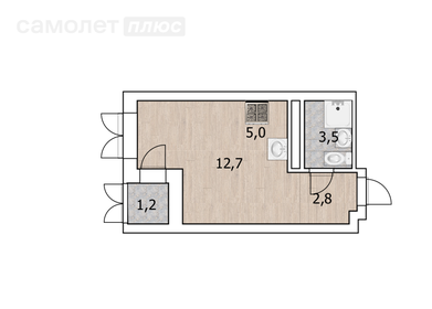 Квартира 24 м², студия - изображение 1