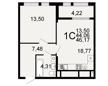 47 м², 1-комнатная квартира 4 250 000 ₽ - изображение 19