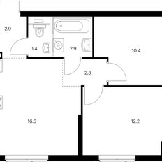 Квартира 48,7 м², 2-комнатная - изображение 2