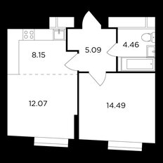 Квартира 44,3 м², 2-комнатная - изображение 2