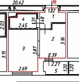 Квартира 23,6 м², студия - изображение 1