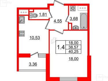 Квартира 38,6 м², 1-комнатная - изображение 1