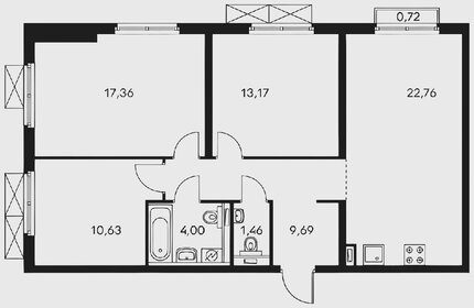 Квартира 83 м², 3-комнатная - изображение 1