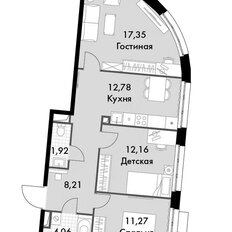 Квартира 67 м², 3-комнатная - изображение 1