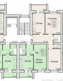 64,2 м², 2-комнатная квартира 6 180 000 ₽ - изображение 48