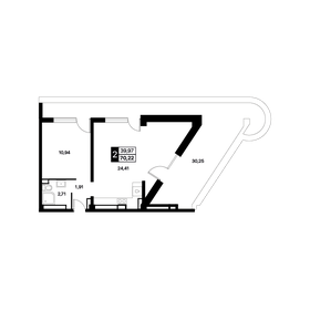 Квартира 70,2 м², 2-комнатные - изображение 1