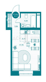 31,2 м², квартира-студия 4 350 000 ₽ - изображение 40