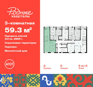 59,6 м², 3-комнатная квартира 10 662 321 ₽ - изображение 32