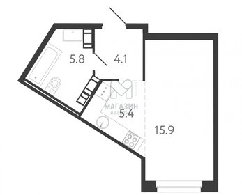 Квартира 31,2 м², студия - изображение 1