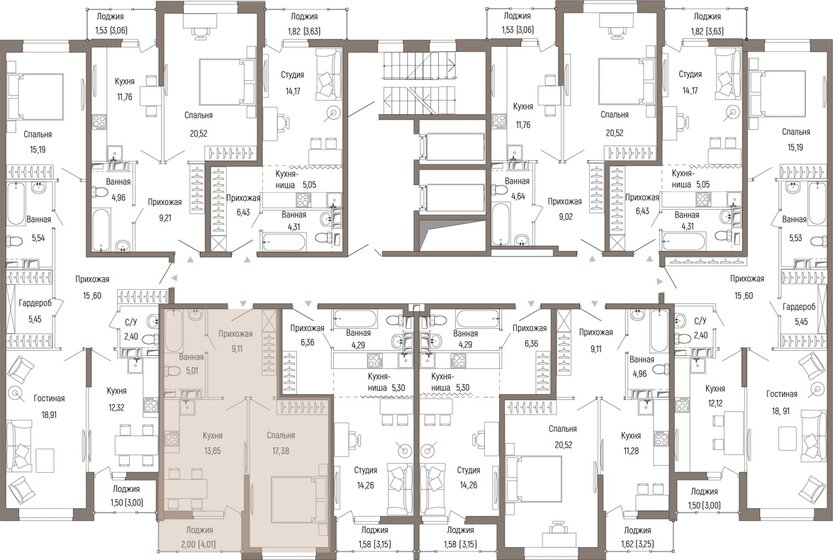 48 м², 1-комнатная квартира 12 120 000 ₽ - изображение 77