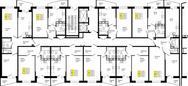 Квартира 37,6 м², 1-комнатная - изображение 2