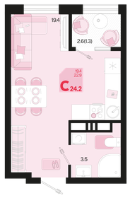Квартира 24,2 м², 1-комнатная - изображение 1