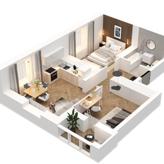 Квартира 57,5 м², 2-комнатная - изображение 2