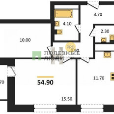 Квартира 54,9 м², 2-комнатная - изображение 2