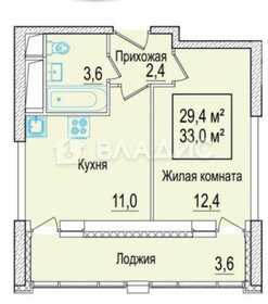 35,5 м², 1-комнатная квартира 10 451 650 ₽ - изображение 23