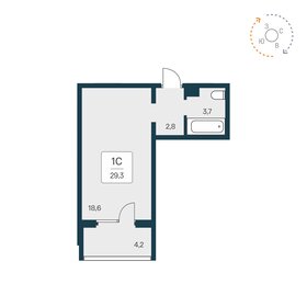 29,3 м², квартира-студия 3 200 000 ₽ - изображение 70