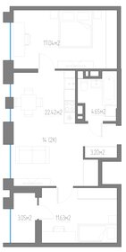 Квартира 62 м², 2-комнатная - изображение 1