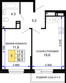 38,7 м², 1-комнатная квартира 4 800 000 ₽ - изображение 67