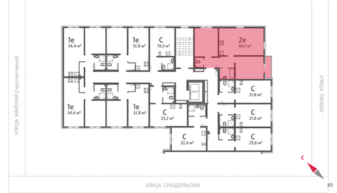 60,1 м², 2-комнатная квартира 6 346 560 ₽ - изображение 10