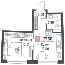 27,5 м², 1-комнатная квартира 4 898 864 ₽ - изображение 52