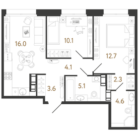 47,6 м², 2-комнатная квартира 15 800 000 ₽ - изображение 129