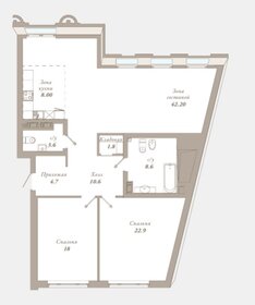 120 м², 2-комнатная квартира 132 660 000 ₽ - изображение 74