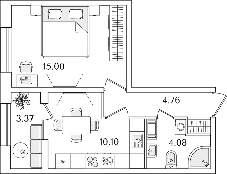 35,6 м², 1-комнатная квартира 10 676 667 ₽ - изображение 26