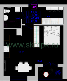 51,6 м², 1-комнатная квартира 9 300 000 ₽ - изображение 44