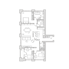 Квартира 120,2 м², 3-комнатные - изображение 2