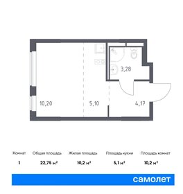 Квартира 22,8 м², студия - изображение 1