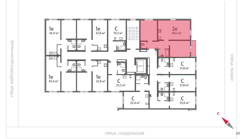 61,6 м², 2-комнатная квартира 8 200 000 ₽ - изображение 55