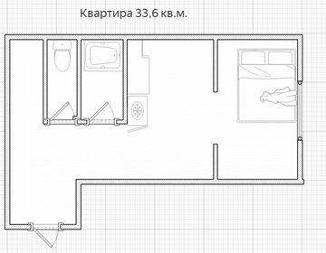 Квартира 34 м², студия - изображение 1