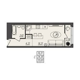 19,1 м², квартира-студия 2 800 000 ₽ - изображение 81