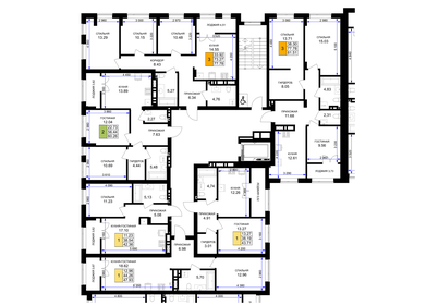 54 м², 3-комнатная квартира 7 500 000 ₽ - изображение 69