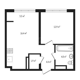 Квартира 42,8 м², 1-комнатная - изображение 2