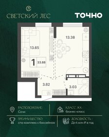 Квартира 33,9 м², 1-комнатная - изображение 1