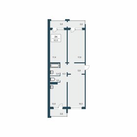 52,6 м², 2-комнатная квартира 13 431 080 ₽ - изображение 19