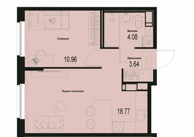 Квартира 37,5 м², 1-комнатная - изображение 1