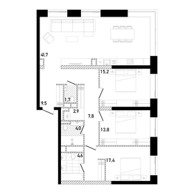 114,4 м², 3-комнатная квартира 85 811 056 ₽ - изображение 19