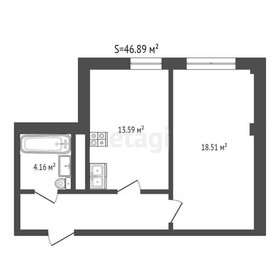 Квартира 46,7 м², 1-комнатная - изображение 1