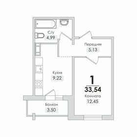 Квартира 33 м², 1-комнатная - изображение 1