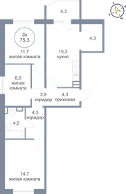 66 м², 3-комнатная квартира 5 000 000 ₽ - изображение 48