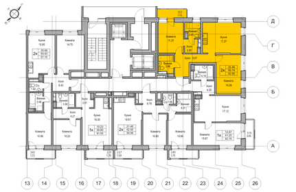 61,3 м², 2-комнатная квартира 11 204 386 ₽ - изображение 34