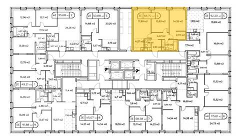 74 м², 2-комнатная квартира 39 000 000 ₽ - изображение 88