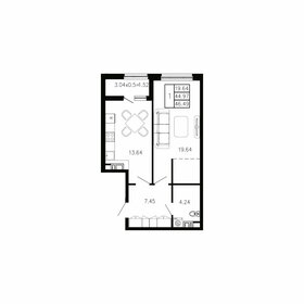 46,5 м², 1-комнатная квартира 5 346 350 ₽ - изображение 91